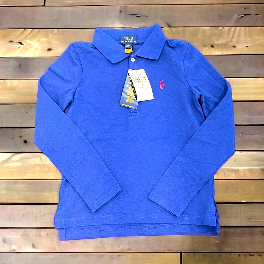 Ralph Lauren POLO - blue with bright pink logo NWT